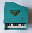 Vintage Schoenhut Piano Mini Toy  Blue  10 Keys W box