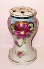 Antique Porcelain Hatpin Holder Dresden Style Hand Painted Floral Victorian Rose