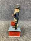 Vtg Uncle Sam Plastic Mechanical Hong Kong Coin Bank W  Stopper Works