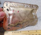Vintage Old Metal Souvenir Ashtray Minnesota  State Sights   Attractions Decor