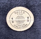 Oklahoma Sales Tax Token - 1 Mill - For Old Age Assistance - Paper Token -  at-3