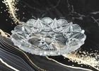 American Brilliant Period Abp Heavy Crystal Cut Glass Hobstar 7  Dish