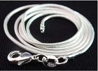 10pcs Wholesale 925 Sterling Solid Silver 1mm 16-30inch Snake Chain Necklace