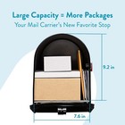 Large Black Post Mount Mailbox Elite Galvanized Steel