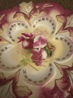 R S Prussia Germany Bowl - Pink And Fuchsia Orchid On Blown Flower Mold  10 75   