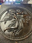 Vintage 1890s Antique Cast Iron Fireplace Cover Diana cherubs Angel -  22   x25 5   