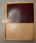 Burgundy tan Bible Cover  Cross  Imitation Leather  9 1 2  X 6 5 8  X 1 1 4  new