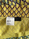 Crate   And Barrel Trellis Cotton Tablecloth 60 x 108  Yellow Teal Purple New