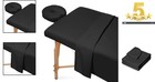 3-piece Luxury Microfiber Massage Table Sheet Set - Ultimate Comfort In Black