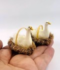 Doll Goose In Basket Animal Dollhouse Miniature Scale 1 12 Handmade