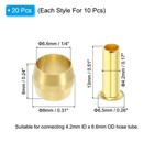 20 Pcs Brass Compression Sleeves Ferrules For 1 4  Od Hose Tube