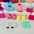 Disney Mattel Minnie Mouse Bow-tique Dress Up Doll Snap N    Style Clothes Toy Lot