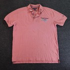 Tommy Hilfiger Rat Race Polo Shirt Mens Xl Pink Graphic Vintage Preppy Retro