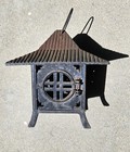 Cast Iron Pagoda Hanging Japanese Garden Tea Lantern Candle Light Holder Asian