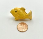Vintage 1930s Art Deco Miniature Fish Figurine German Porcelain 24k Gold Gilt