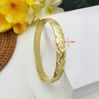 Gold Hawaiian Plumeria Bangle Bracelet