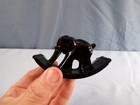 Vintage Houze Black Glass Rocking Elephant Ink Blotter