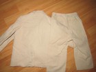Kenneth Cole Reaction Little Boy s 2 Piece Suit Tan Seersucker Sz 24 Months