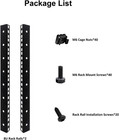 8u Rack Rails With M6 Rack Mount Screws And Cage Nuts Set For Diy Server And Net