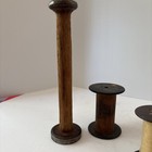 Assorted Late 19th Early 20th Century Wooden Industrial Thread Spools Lot Of 5