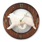 Samoyed Wood Clock