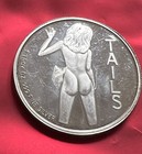 Vintage Heads Or Tails 1 Oz  999 Silver Art Round