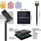 100 300 Led Solar Fairy String Light Copper Wire Outdoor Waterproof Garden Decor