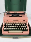 Rare  Original 1957 Vintage Pink Royal Quiet Deluxe Portable Typewriter W  Case