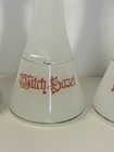 Vtg Barber Bottle White Clambroth Milk Glass Witch Hazel  Bay Rum  Water 3 Set 