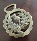 Vintage Thistle Horse Brass Piece