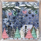 Christmas Tree Window Clings  Snowflake Stickers For Decorations  Xmas Pink