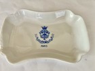 Vintage Hotel Ritz Paris  France -  Porcelain White   Blue Trinket Dish -chipped