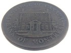 1844 Half Penny Province Canada Bank Montreal Circulated Token Heavy Trees T301