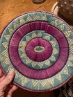 Lot Colorful Handwoven Sweetgrass Straw Raffia Baskets Bowls Boho Wall Decor Vtg