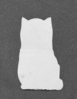 Antique Corticelli Spool Silk Die Cut Kitten Trade Card Double Sided Standee