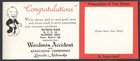 Vntg Large Advertising Ink Blotter Woodmen Accident Maybelle Mckee Nashport Ohio