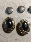 Vintage Buttons Bluestone Lot Of 10  Fancy