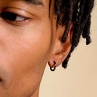 Pure Solid 925 Sterling Silver Black Classic Elegant Small Hoop Earrings