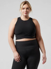 Athleta Black Conscious Crop Cut Out D-dd --size M-nwt