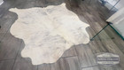 Cowhide Rug Exotic Gray Brindle Light Leather Size 62   x 68    - 061
