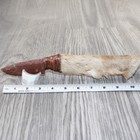 Hair-on Deer Bone Handle Stone Blade Ornamental Knife  4961    Mountain Man Knif
