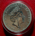 2017 Queens Beast  red Dragon Of Wales  2 Oz   9999 Silver   5 Coin W capsule