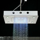 20 X 14 In Led Color Change Rainfall Shower Head Ceiling Mounted Brushed Nickel