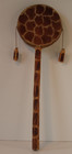 Vintage Hand Spin Monkey Drum Double Sided Tic Toc Instrument W giraffe Markings