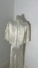 Vintage Rare 1930s Bridal Slipper Satin Bias Cut Peignoir Set