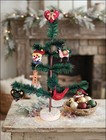 Primitive Christmas German Style Goose Feather Tree W  Red Berries 15 