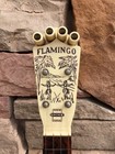 1950   s Emenee Flamingo Ukulele W  Arthur Godfrey Chord Button Pusher And Gig Bag