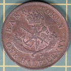 1854 Province Of Canada Half Penny Token Pc-5c1