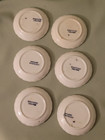 Set Of 6 Vintage Ironstone Butter Pats     Blue Floral - England