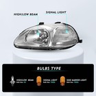 Headlight For Honda Civic 1996 1997 1998 Driver Passenger Chrome Housing
